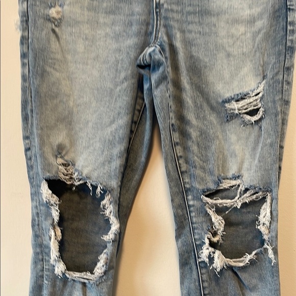 Skinny Blue Distressed Denim Jeans - Picture 5 of 6
